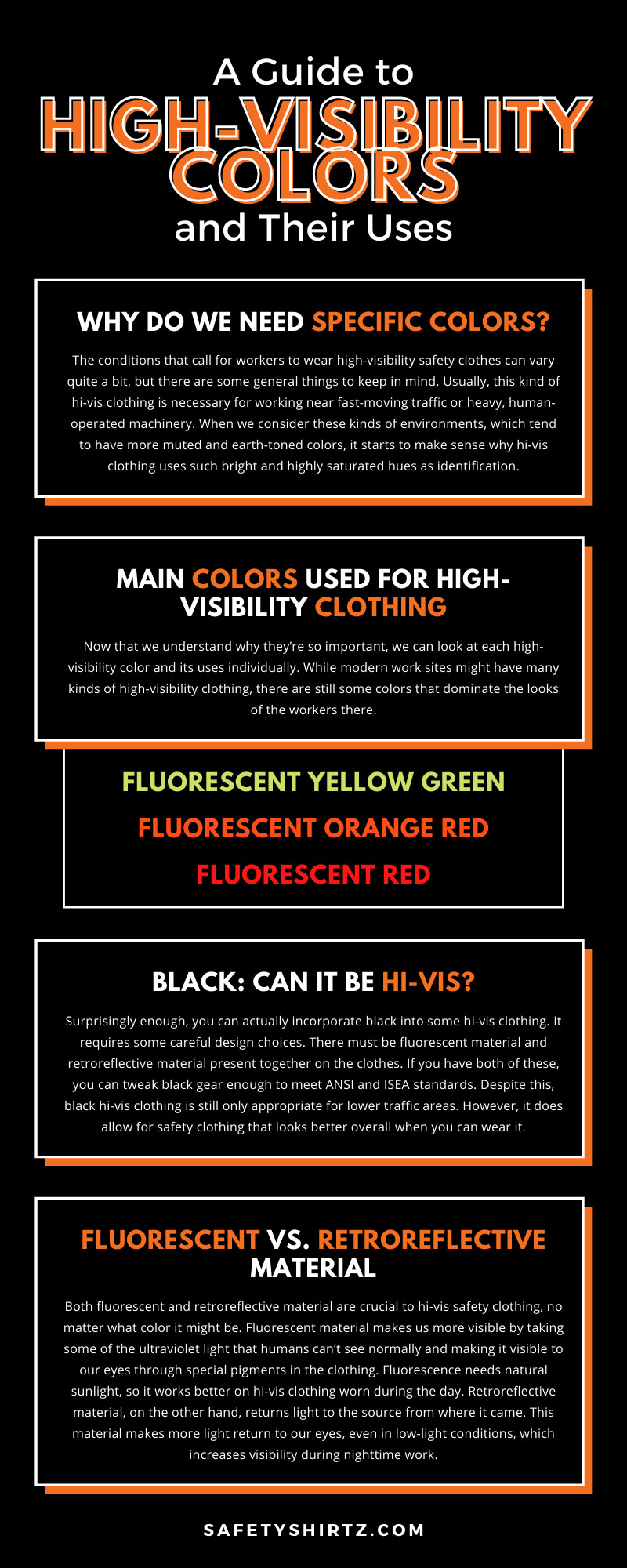 A Guide to High-Visibility Colors and Their Uses